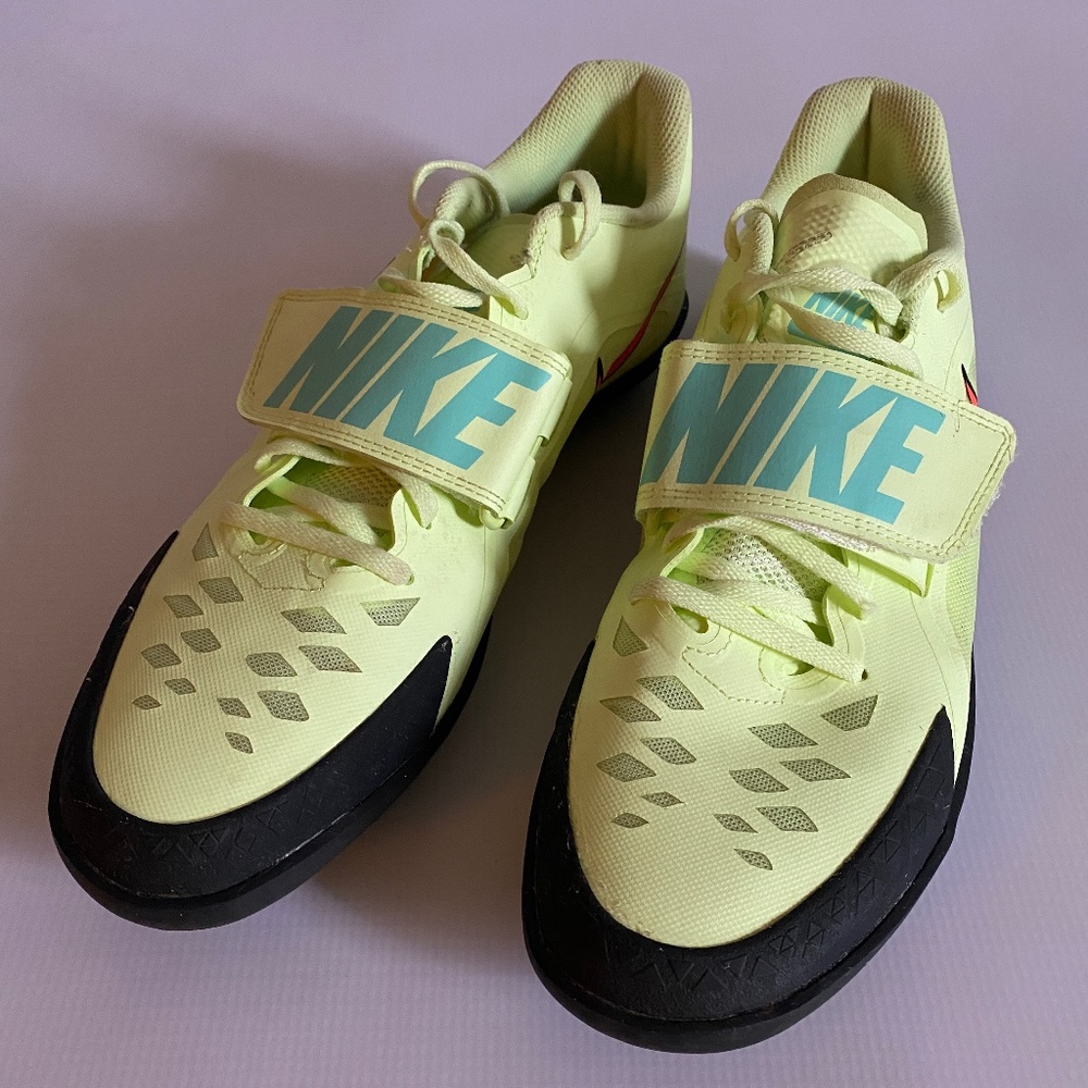 Nike Size 11.5 Track & Field Throwing Shoes Yellow Bl… Gem